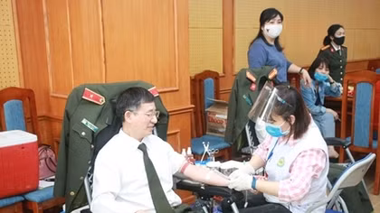 Cục Khoa học, Chiến lược và Lịch sử Công an tổ chức hiến máu tình nguyện