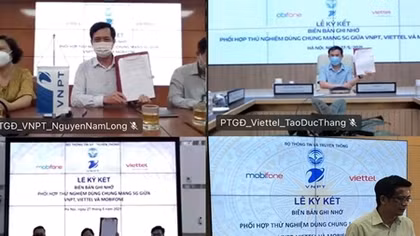 Viettel, VNPT và Mobifone cam kết sử dụng chung mạng 5G
