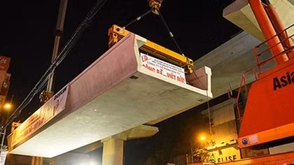 Hợp long toàn bộ tuyến đường sắt đô thị ga Hà Nội – Nhổn