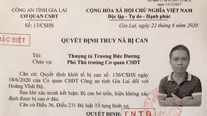 Truy nã đối tượng bênh em trai, chém người tử vong
