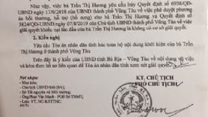 UBND tỉnh yêu cầu bác đơn kiện của dân
