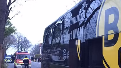 Đức điều tra vụ tấn công vào xe chở thành viên Câu lạc bộ Borussia Dortmund
