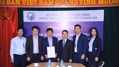 VNPT được cấp phép lần 3 cung cấp dịch vụ Chữ ký số VNPT-CA