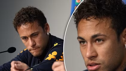 Neymar "nức nở" trong phòng họp báo