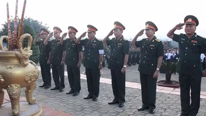 Truy điệu, an táng 27 hài cốt liệt sĩ quân tình nguyện Việt Nam