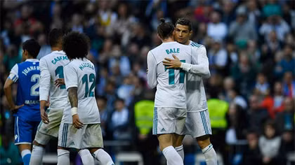 Ronaldo, Bale lập công, Real phá lưới Deportivo