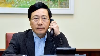 Phó Thủ tướng Phạm Bình Minh điện đàm với Ngoại trưởng Hoa Kỳ Antony Blinken