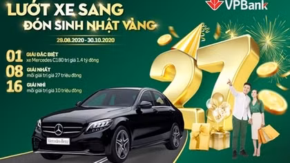 Trúng ngay ô tô Mercedes khi tham gia đại tiệc sinh nhật 27 tuổi của VPBank