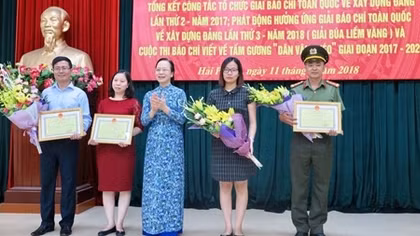 Hải Phòng phát động hưởng ứng giải báo chí Búa liềm vàng năm 2018