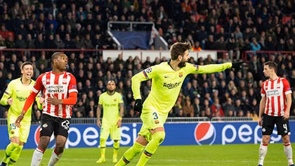 Lượt trận 5 bảng B Champion league, Barca nắm chắc ngôi đầu