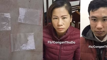 Cặp đôi bán ma túy bị bắt quả tang