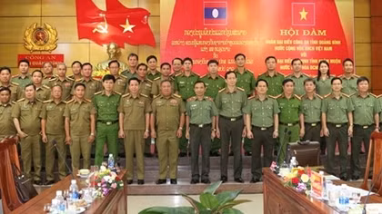 Công an tỉnh Quảng Bình thăm, chúc Tết Bunpimay lực lượng An ninh nước bạn Lào