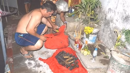 Phát hiện xương người trong một hố sâu
