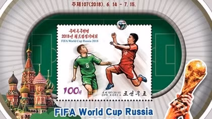 Triều Tiên phát hành bộ tem đặc biệt về World Cup