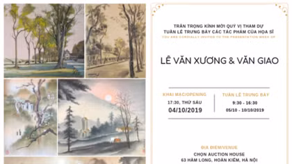 Tổ chức tuần trưng bày tác phẩm của họa sĩ Văn Giao và Lê Văn Xương