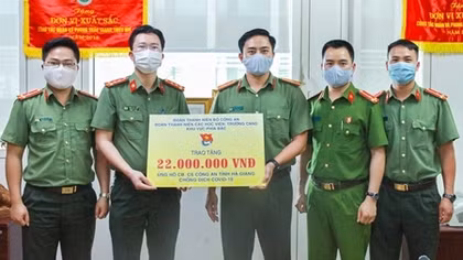 Tuổi trẻ các trường CAND ủng hộ công tác phòng, chống dịch 