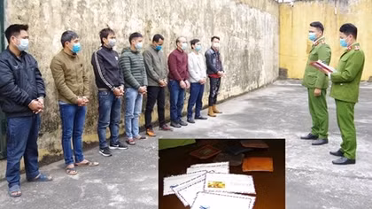 Tạm giữ hình sự 8 đối tượng chơi "ba cây" ăn tiền