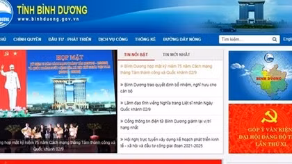 Cổng thông tin điện tử Bình Dương giành lại vị trí hạng nhất trong 63 tỉnh, thành