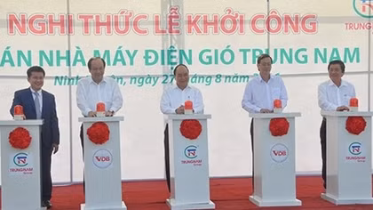 Khởi công dự án Nhà máy Điện gió đầu tiên ở Ninh Thuận