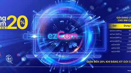 VinaPhone tung ra hàng loạt gói Data ezCom giá rẻ tiết kiệm đến 20%