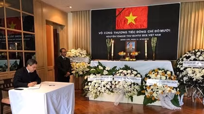 Lễ viếng nguyên Tổng Bí thư Đỗ Mười tại Thái Lan và Hàn Quốc