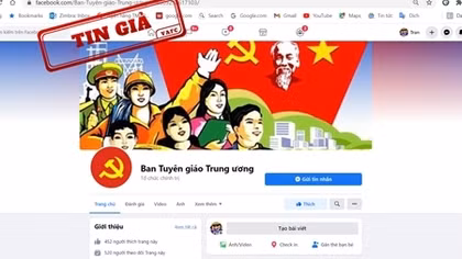 Giả mạo Fanpage của Ban Tuyên Giáo Trung ương 