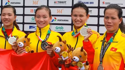 Rowing nữ Việt Nam giành thêm huy chương bạc