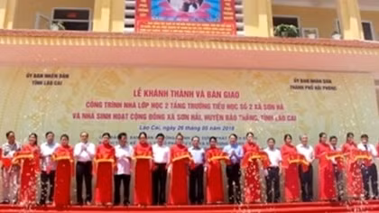 Hải Phòng tặng Lào Cai 2 công trình phúc lợi trị giá trên 5 tỷ đồng