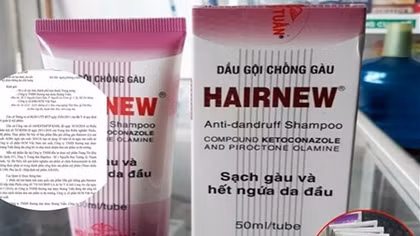 Dầu gội chống gàu Hairnew do chứa chất cấm Ketoconazole