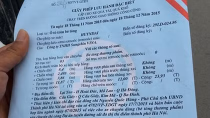 Xử lý nghiêm tổ chức, cá nhân làm giả, sử dụng “giấy phép lưu hành đặc biệt” giả