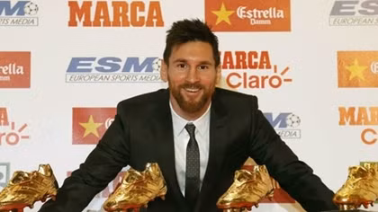 Messi đoạt chiếc giày vàng thứ 5