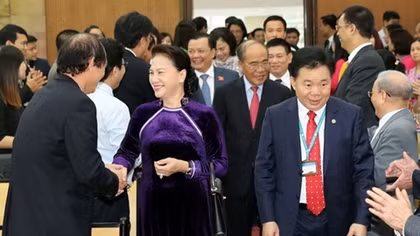 Chủ tịch Quốc hội dự lễ kỷ niệm Ngày Nhà giáo tại Học viện Tài chính
