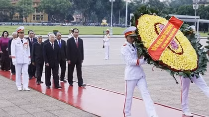 Lãnh đạo Đảng, Nhà nước dâng hương tưởng niệm Chủ tịch Hồ Chí Minh