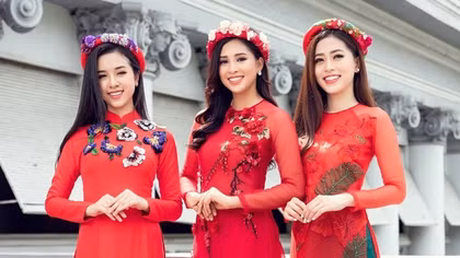 Top 3 Hoa hậu Việt Nam 2018 hóa thành nàng xuân trong bộ ảnh Tết