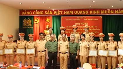 Đảm bảo TTATGT và dẫn đoàn phục vụ Hội nghị Công an toàn quốc lần thứ 76