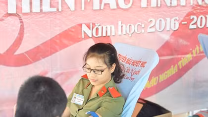 Hơn 500 sinh viên An ninh tham gia hiến máu cứu người