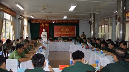 Giao ban giữa Công an-Biên phòng-Quân sự tại Tây Ninh 