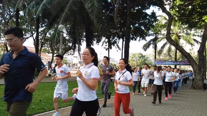 Công an Cửa khẩu Tân Sơn Nhất hưởng ứng ngày chạy vì sức khoẻ cộng đồng