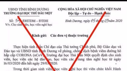 Giả mạo văn bản cho sinh viên nghỉ học tránh COVID-19