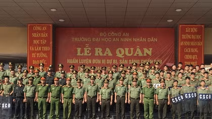 Ra quân huấn luyện đơn vị dự bị chiến đấu Đại học ANND