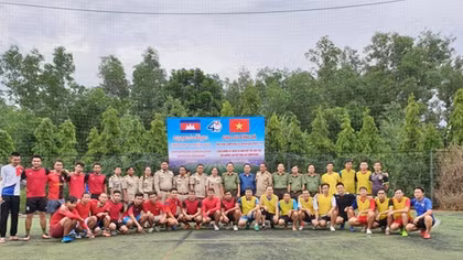 Cao đẳng ANND II giao lưu bóng đá với học viên Campuchia