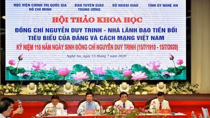 Kỷ niệm 110 năm ngày sinh cố Phó Thủ tướng, Bộ trưởng Ngoại giao Nguyễn Duy Trinh