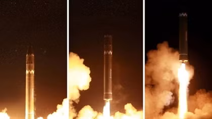 Triều Tiên công bố hình ảnh tên lửa "mạnh nhất" Hwasong-15
