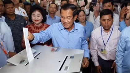 Đảng của ông Hun Sen tuyên bố thắng áp đảo bầu cử Campuchia