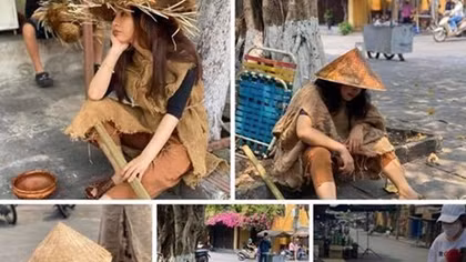 Xử phạt nhóm diễn trò “ăn mày” ở Hội An