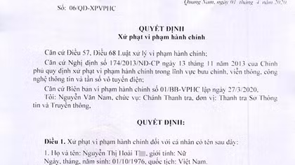 Bị phạt 12,5 triệu đồng vì tung tin có gia đình bị cách ly lên Facebook