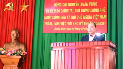 Thủ tướng Nguyễn Xuân Phúc thăm đơn vị quân đội thuộc Quân khu 5