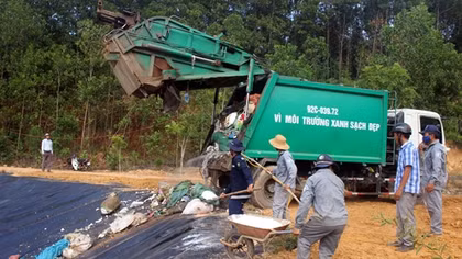 Khu xử lý rác Tam Xuân 2 hoạt động trở lại sau 3 tháng tạm dừng
