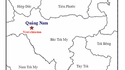 Xảy ra động đất 3.4 độ richter tại Quảng Nam