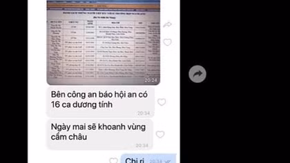 Danh sách người có kết quả dương tính COVID-19 tại Hội An là không đúng